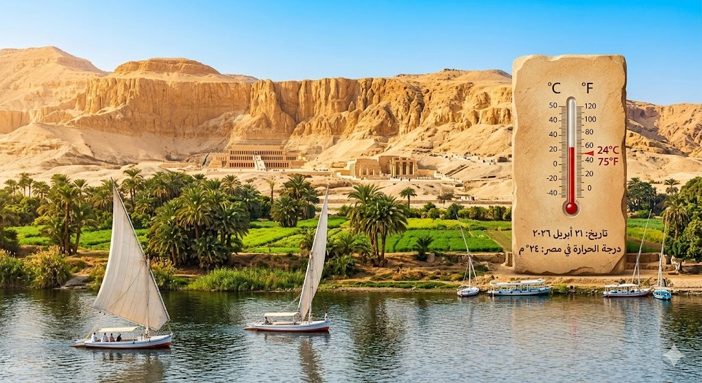 tiempo y temperatura en Egipto hoy