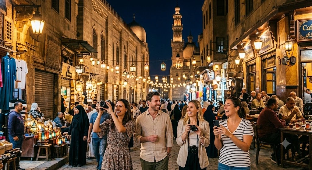 Excursión vida nocturna en El Cairo con cena
