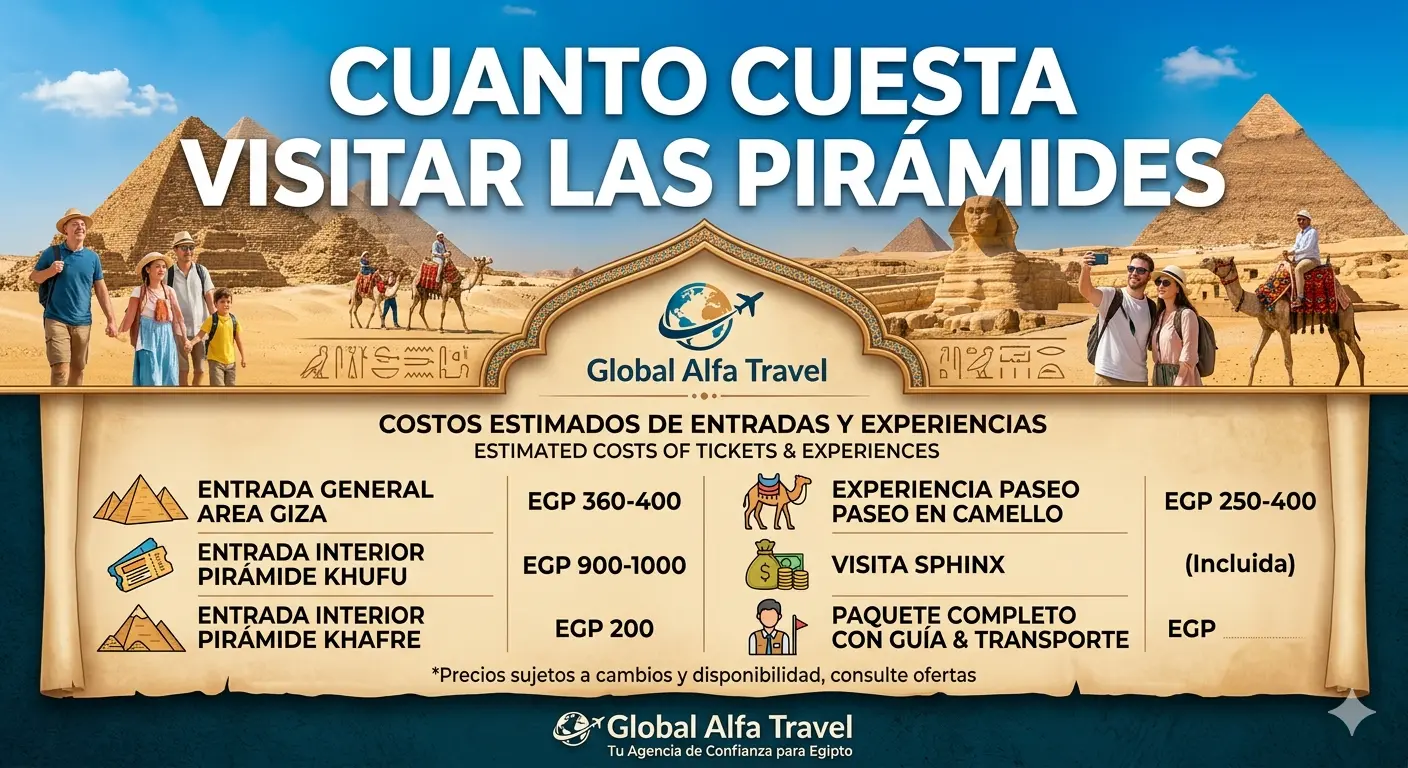 Cuánto dinero necesitas para visitar las pirámides de El Cairo
