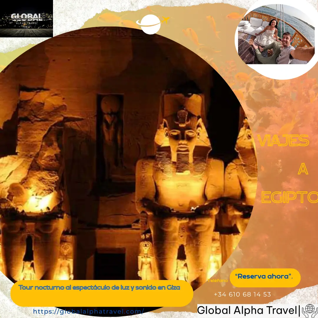 Tour nocturno al espectáculo de luz y sonido en Giza