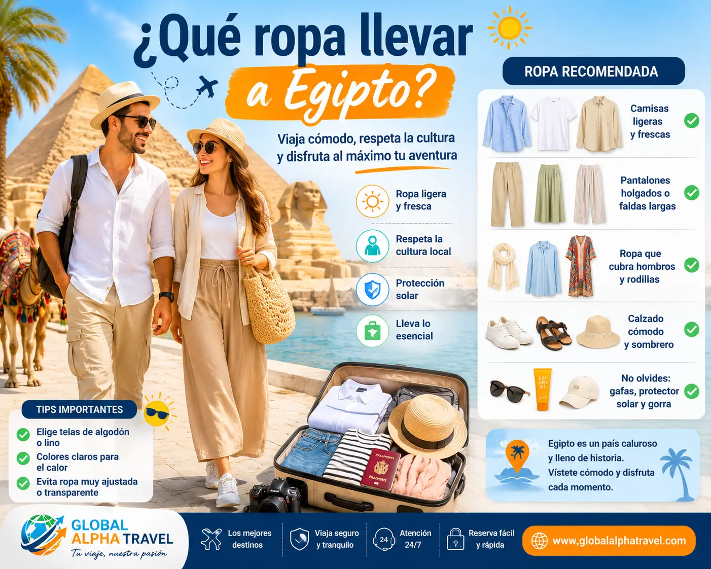Qué ropa llevar a Egipto?