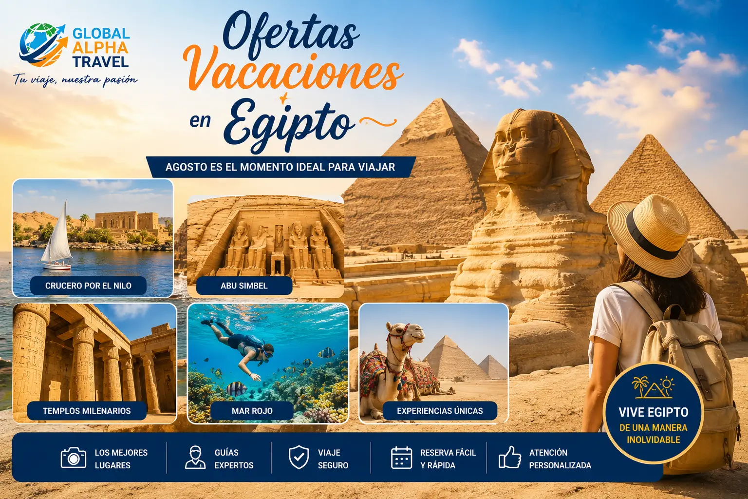 Ofertas vacaciones agosto en Egipto 2026