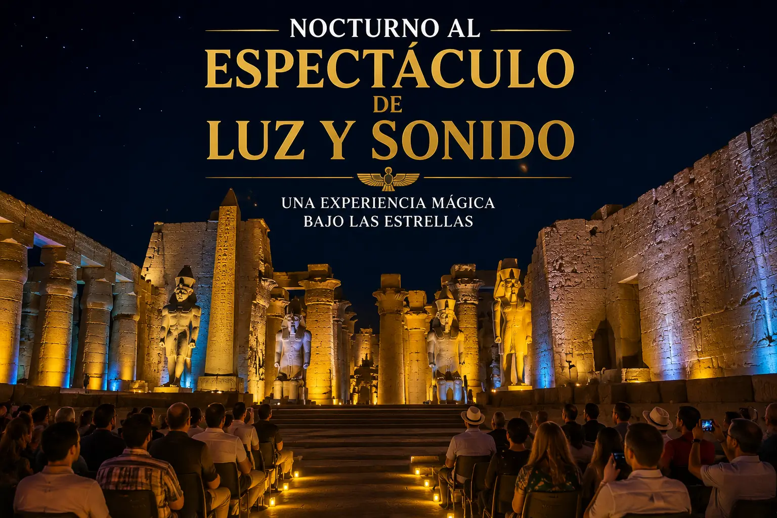 nocturno al espectáculo de luz y sonido